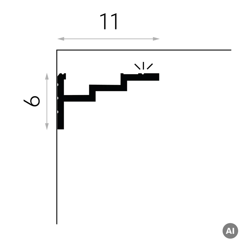 Listwa ścienna oświetleniowa PolyForce QL025, MDEQL025 - 2