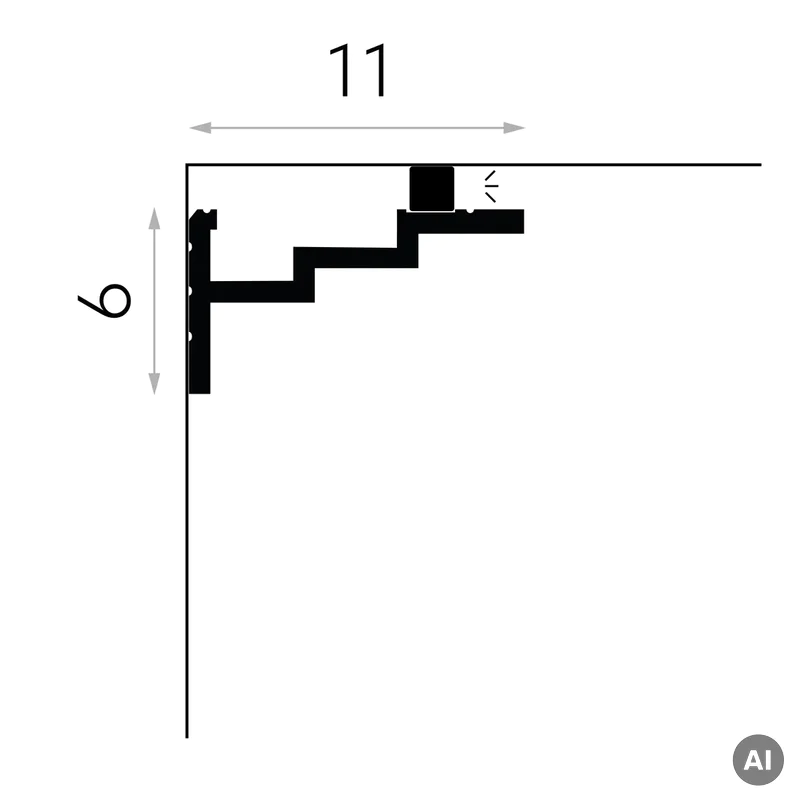 Listwa ścienna oświetleniowa PolyForce QL025, MDEQL025 - 4