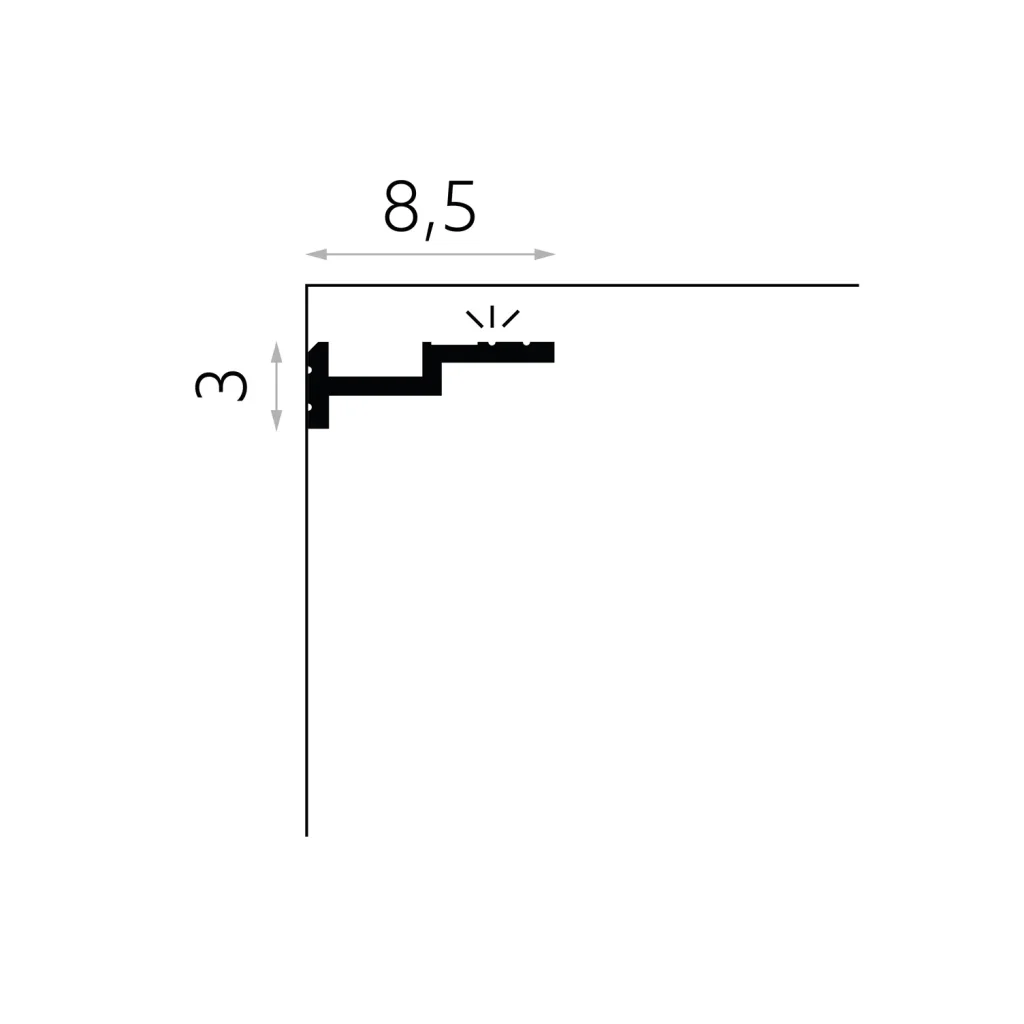 Listwa oświetleniowa QL024, MDEQL024