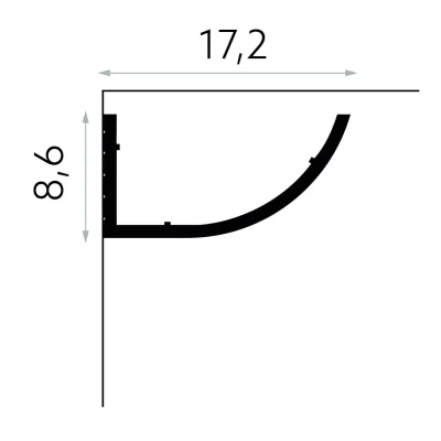 Listwa sufitowa oświelteniowa PolyForce MD362, MDEMD362