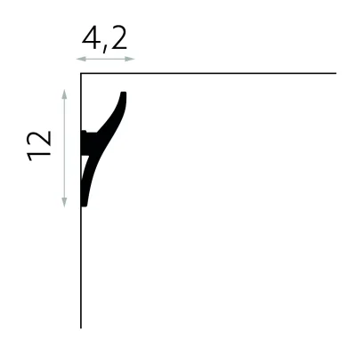 Listwa sufitowa oświelteniowa Polyforce QL010, MDEQL010