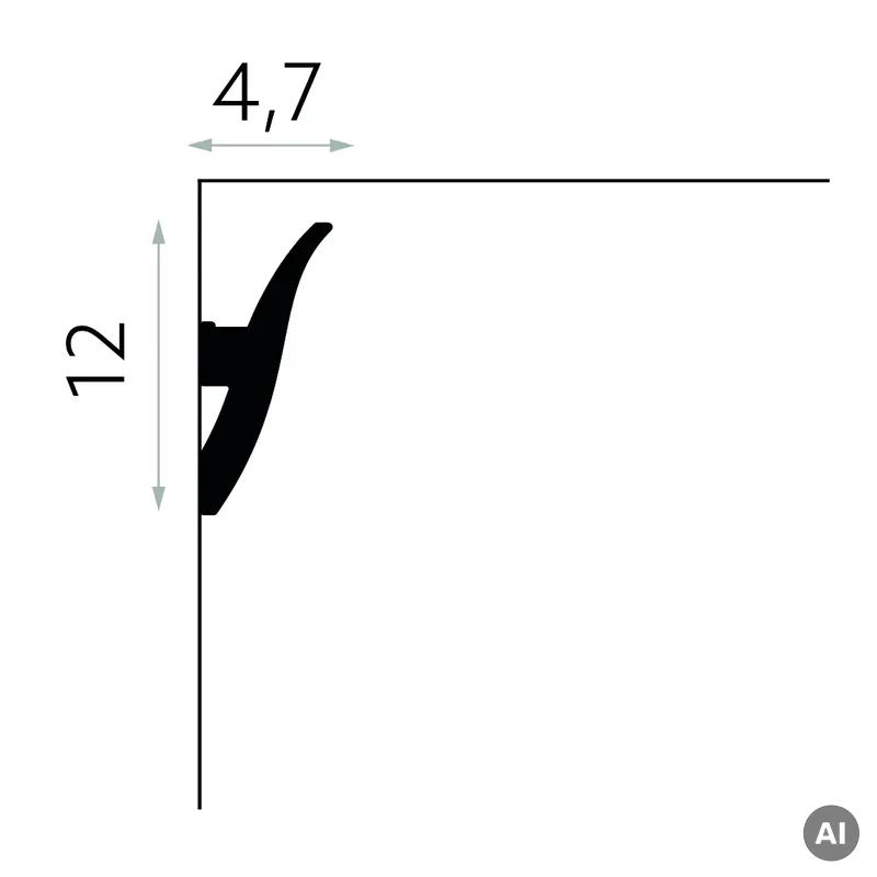 Listwa ścienna oświetleniowa PolyForce QL009, MDEQL009 - 2