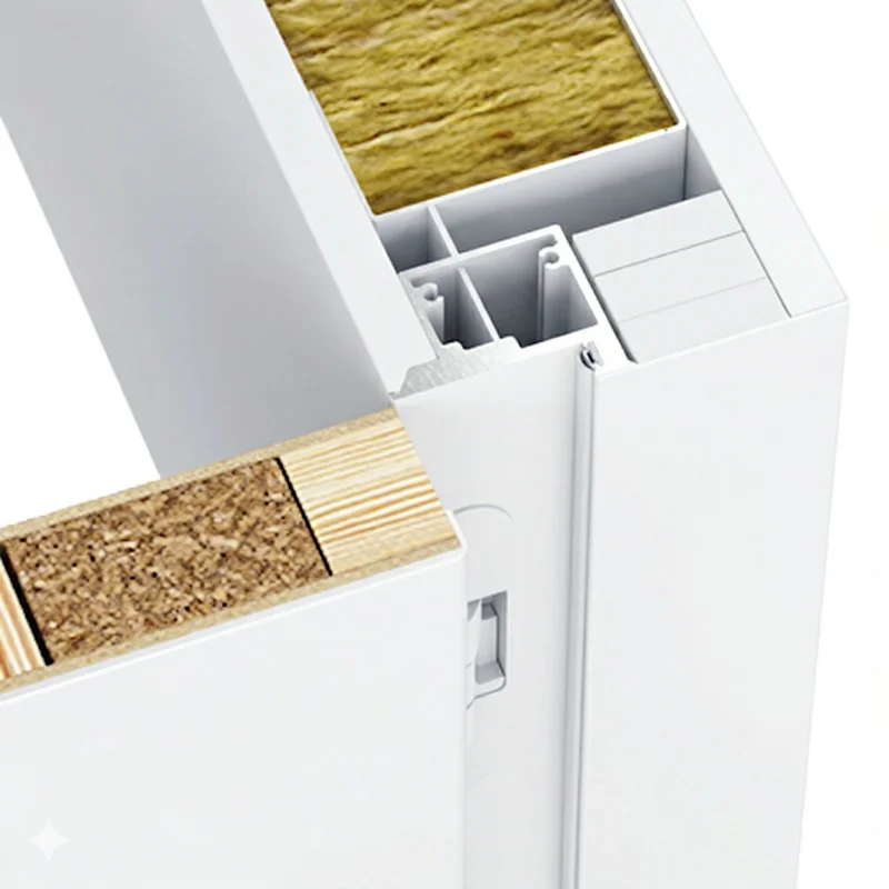 Ościeżnica Biała do drzwi ukrytych Porta Hide Bezprzylgow