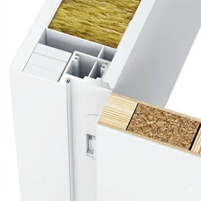 Ościeżnica Biała do drzwi ukrytych Porta Hide Bezprzylgowa (otwierane na zewnątrz) Prawa 80cm, OPA100LP08LBM0BN300000