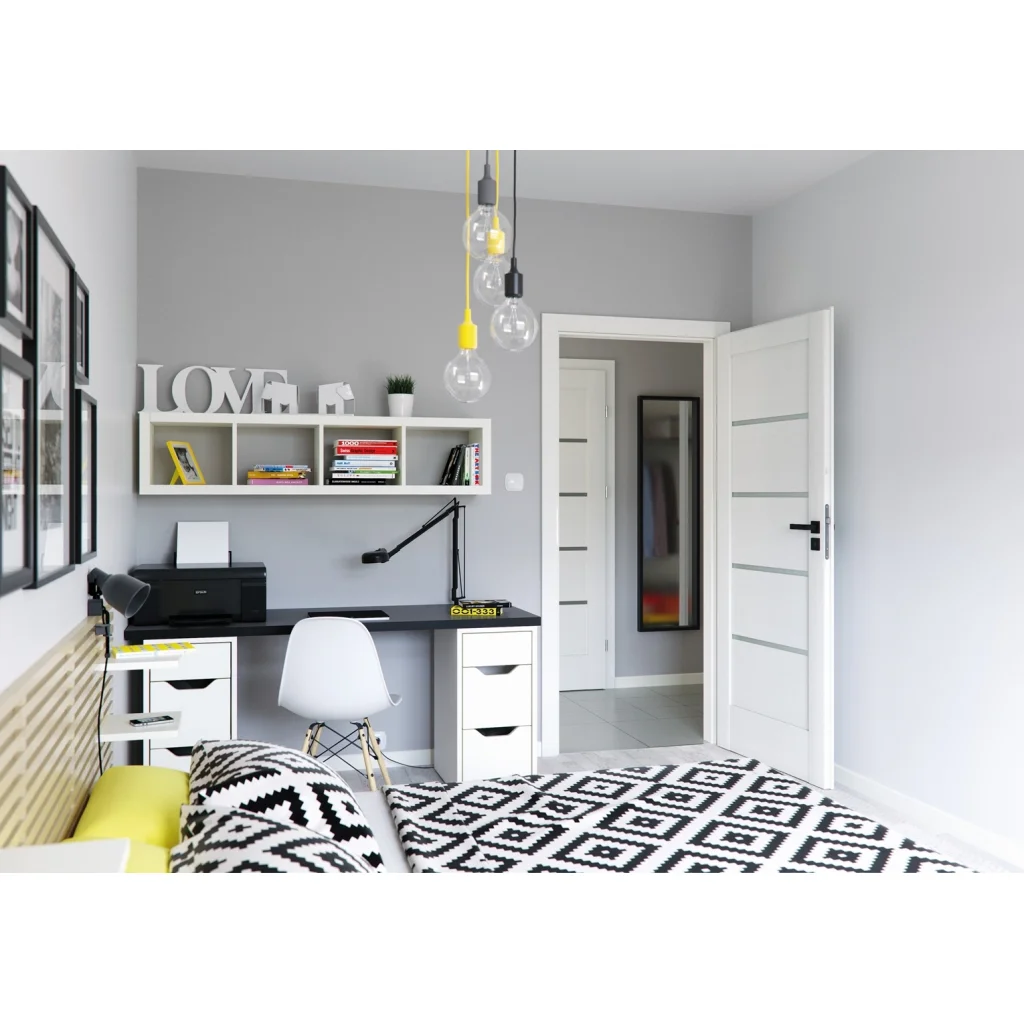 Zestaw Drzwi + Ościeżnica regulowana B 95-115 Porta VERTE HOME G.4 lewe 80cm bezprzylgowe, SPAHG40L08DBI0B7UKA300, OPAP0B0L08DBI0BNU80000