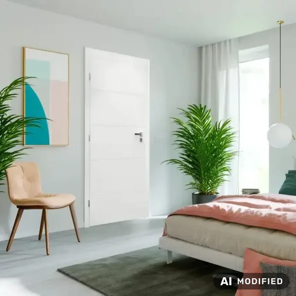 Skrzydło Porta Trim T Białe Frezowane lewe 70 przylgowe, S