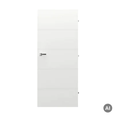 Skrzydło Porta Trim T Białe Frezowane prawe 70 przylgowe, TRIM SPXLT10P07LBI0SC30H000