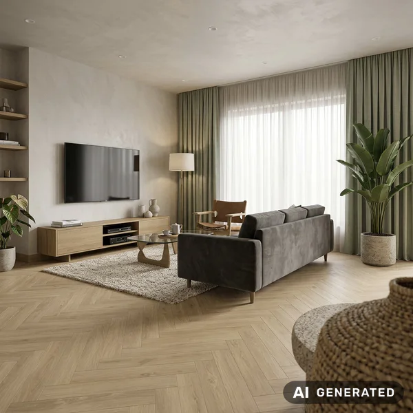 Panele podłogowe Jodełka Dąb Delicato Naturalny 8 mm AC5,