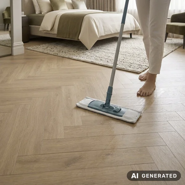 Panele podłogowe Jodełka Dąb Delicato Naturalny 8 mm AC5,