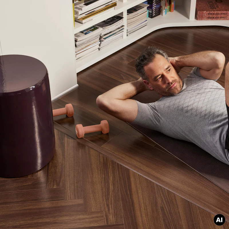 Panele podłogowe Walnut Brown AC5 8 mm, 62003098