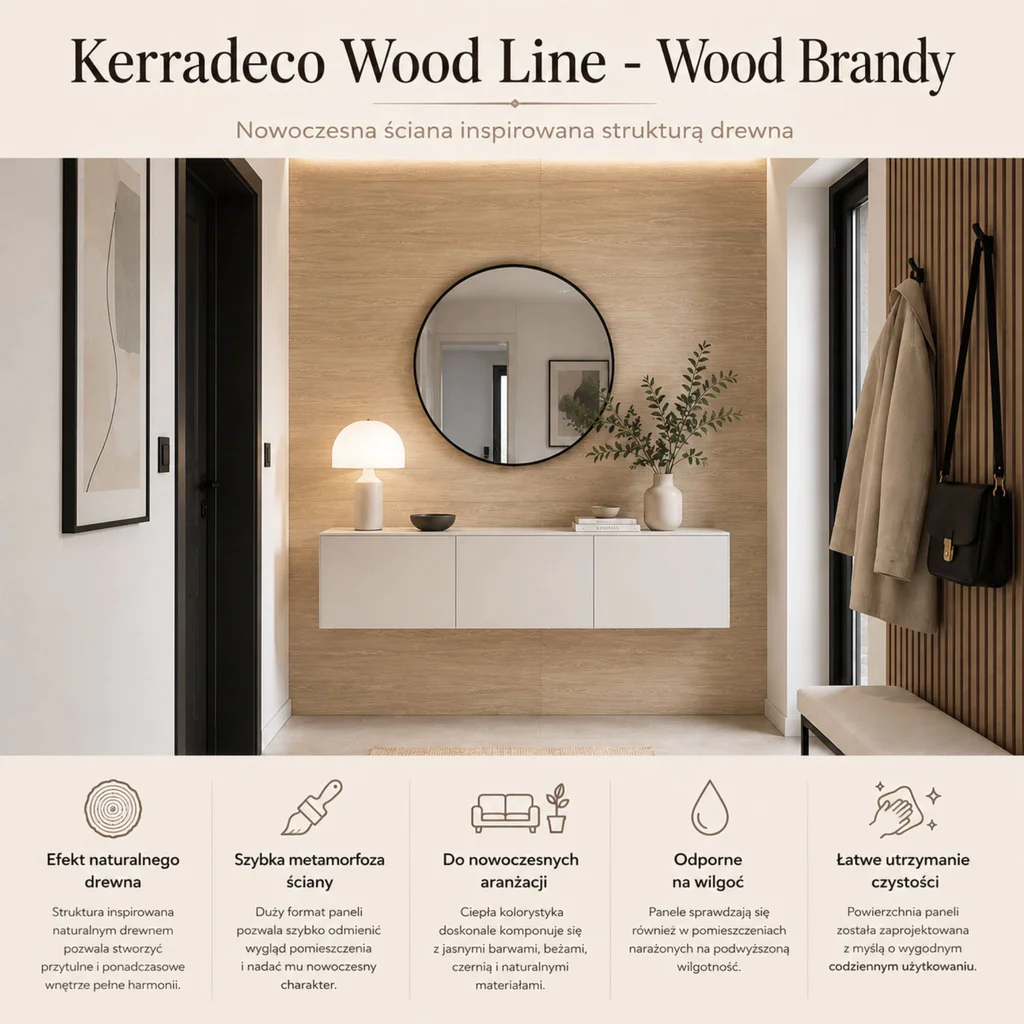 Panele ścienne Wood Brandy, 3022104