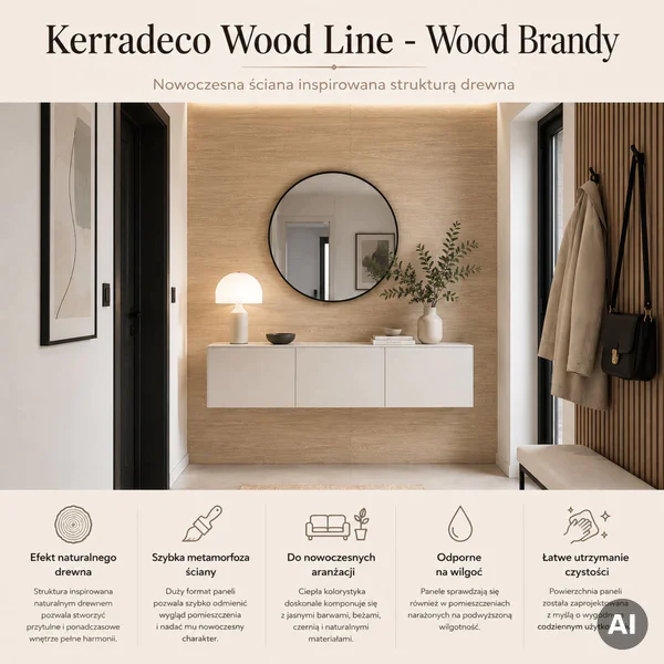 Panele ścienne Wood Brandy, 3022104 - 3