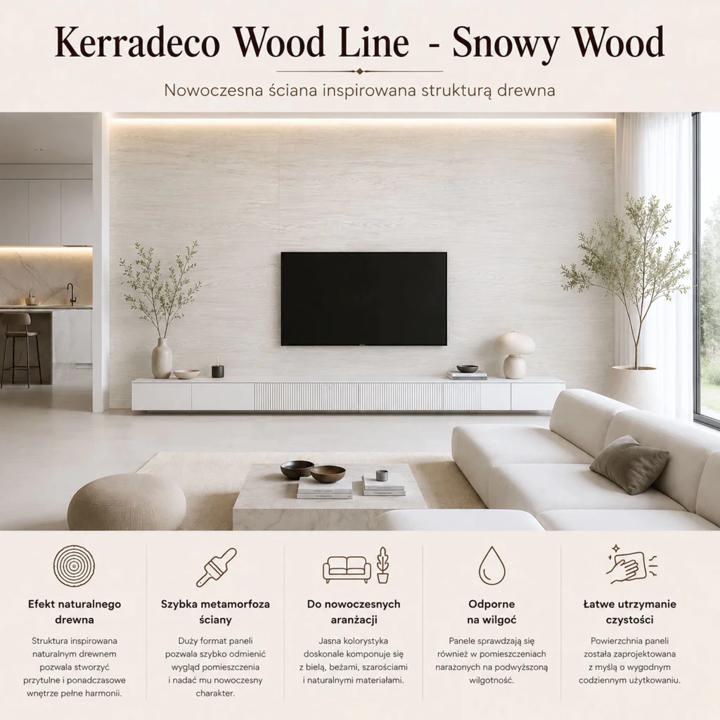 Panele ścienne Snowy Wood, 3022238