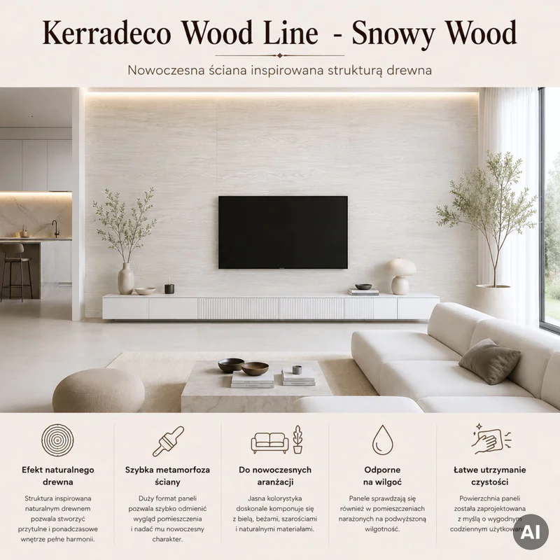 Panele ścienne Snowy Wood, 3022238 - 2