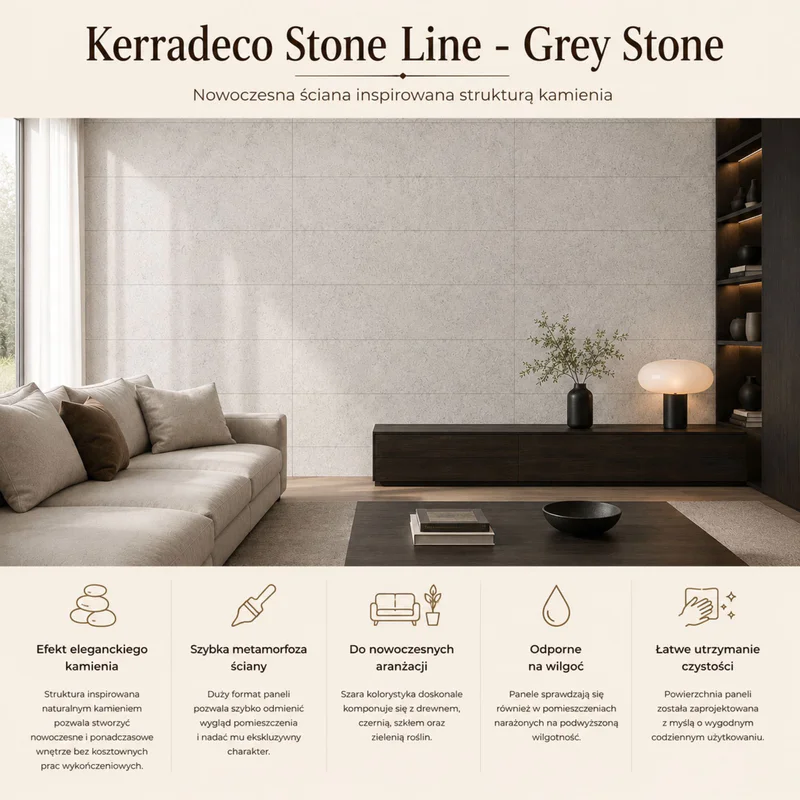 Panele ścienne Stone Grey, 3024150 - 2
