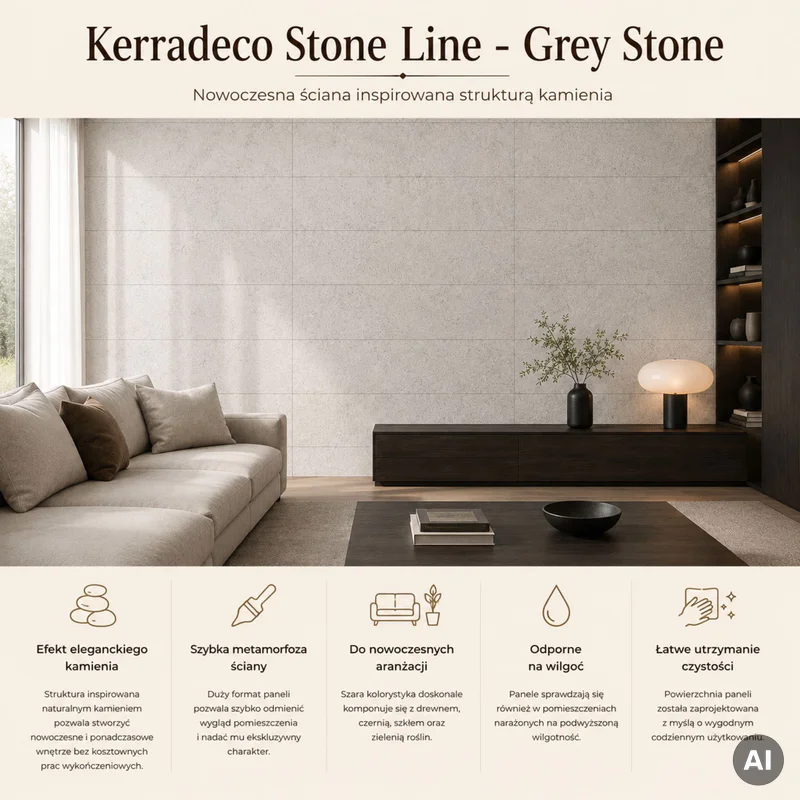 Panele ścienne Stone Grey, 3024150 - 2
