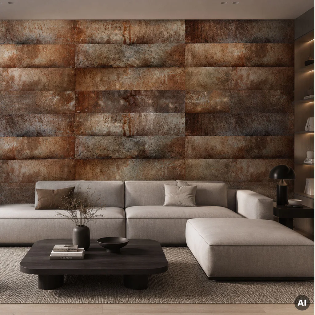 Panele ścienne Loft Rusty, 3024813