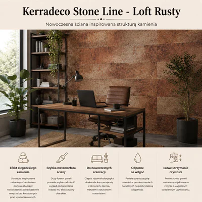 Panele ścienne Loft Rusty, 3024813