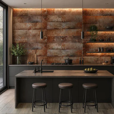 Panele ścienne Loft Rusty, 3024813