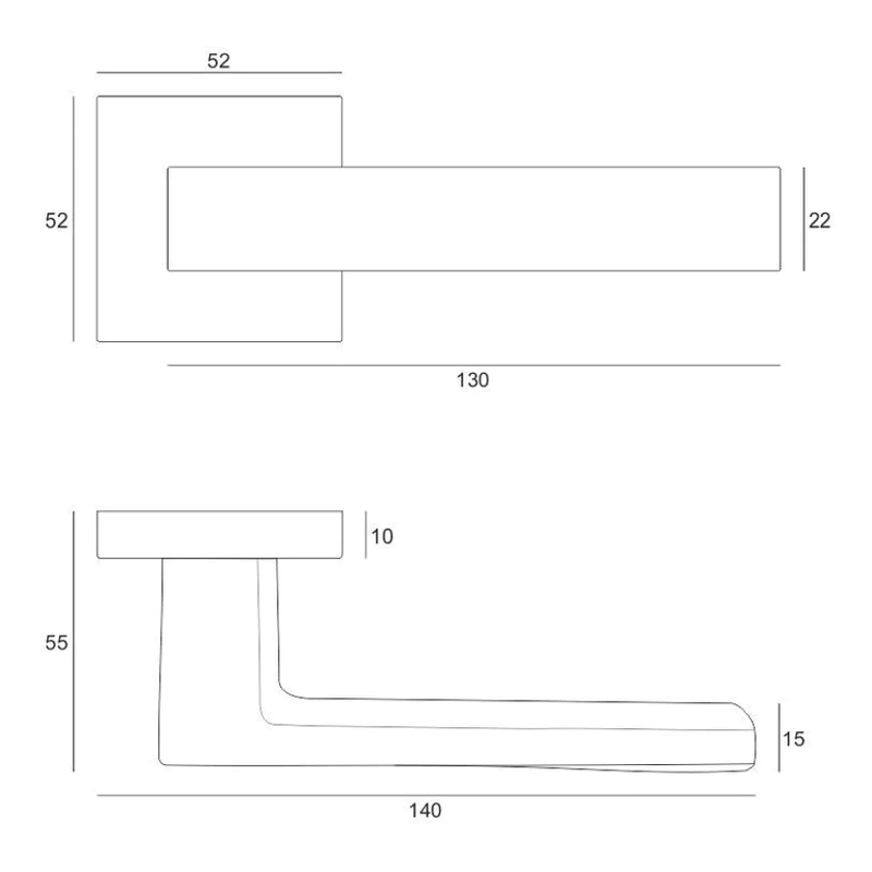 Klamka Euforio R67 czarny , 49-0251 - 3