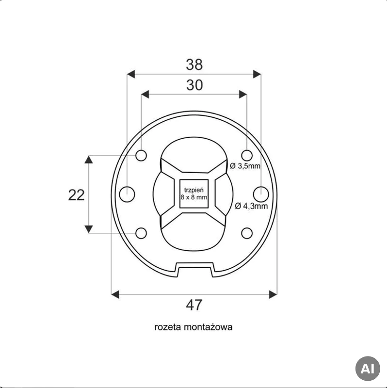 Klamka Euforio R67 Czarny , 49-0251 - 4
