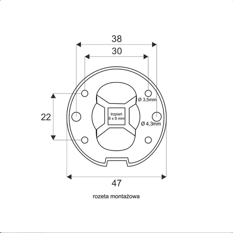 Klamka Euforio R67 czarny , 49-0251 - 4