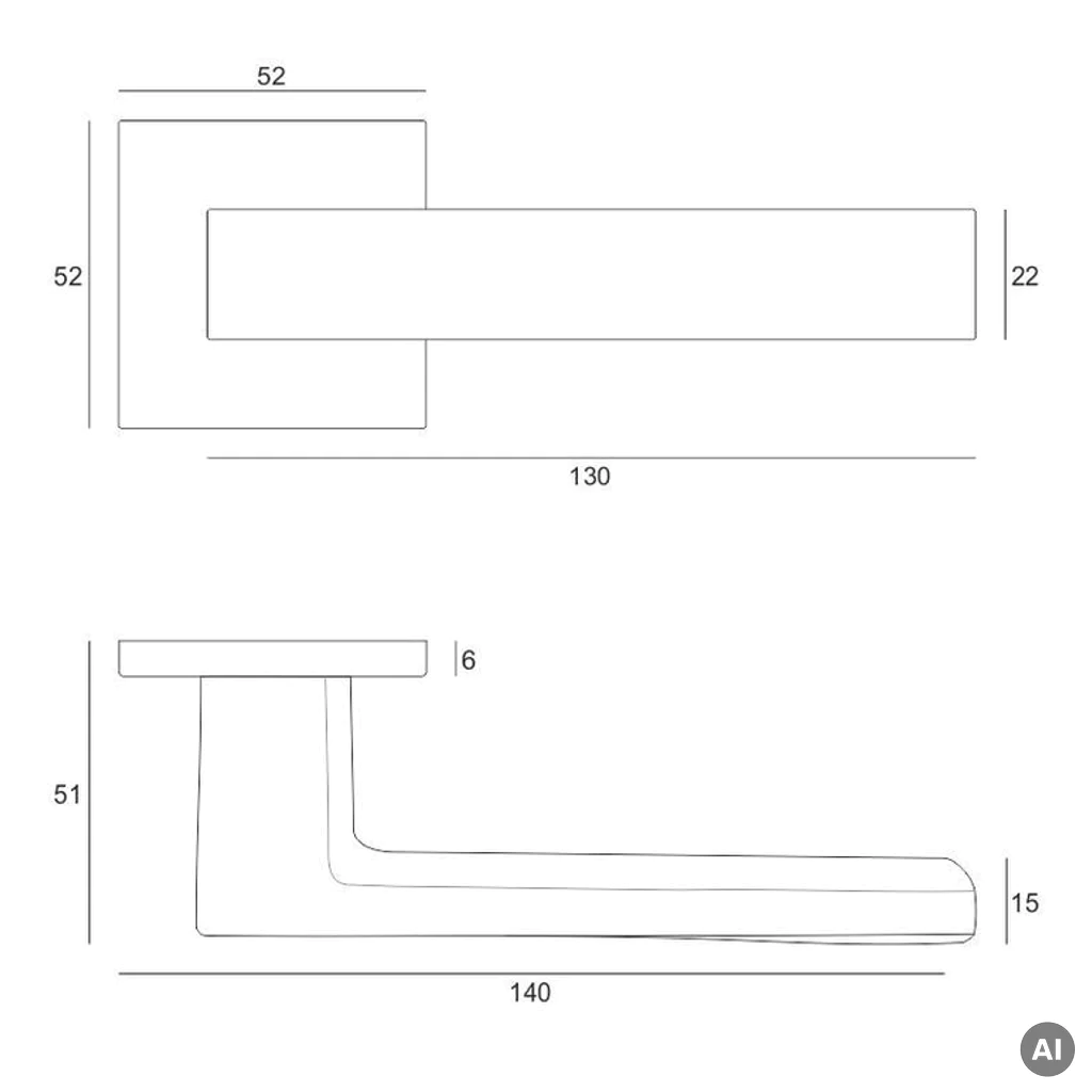 Klamka Euforio Fit R67F Chrom Szczotkowany, 49-0374