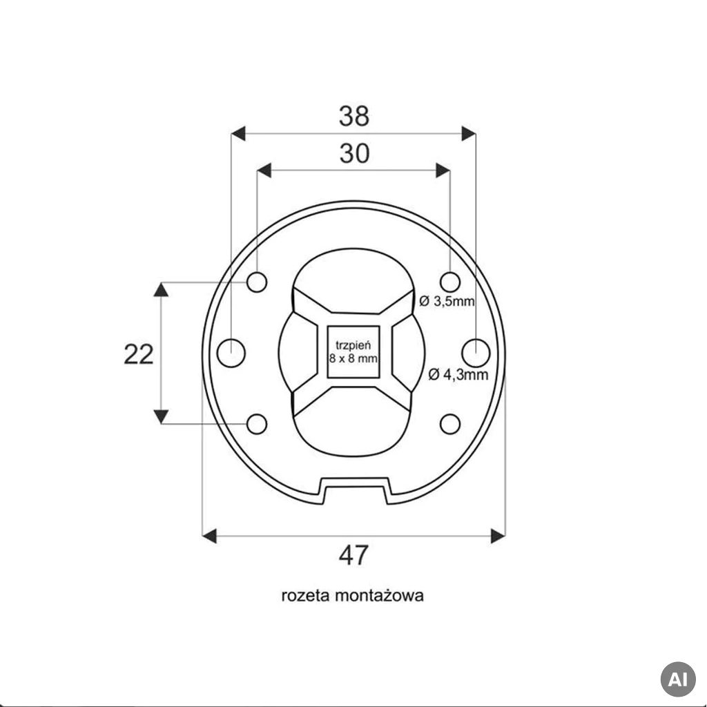 Klamka Euforio Fit R67F Chrom Szczotkowany, 49-0374