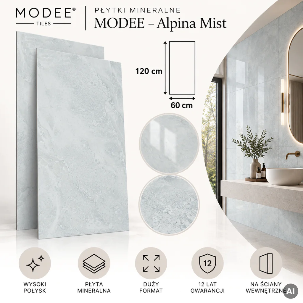 Panele ścienne Alpina Mist 549G, 5905167889961