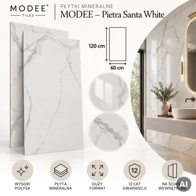 Panele ścienne Pietra Santa White 538G , 5905167889978