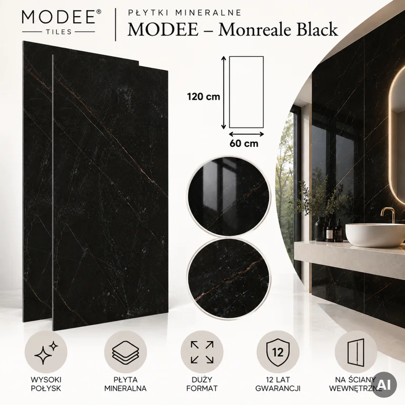 Panele ścienne Monreale Black 518G, 5905167889985 - 3
