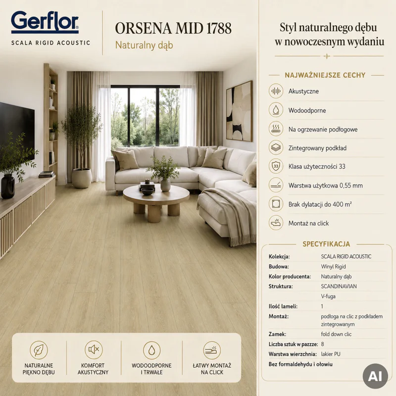 Panele winylowe Orsena Mid Klasa 33 5.5 mm, 61411788 - 4