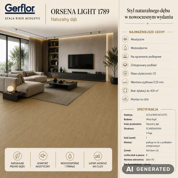 Panele winylowe Orsena Light 5.5 mm Klasa 33, 61411789 - 3