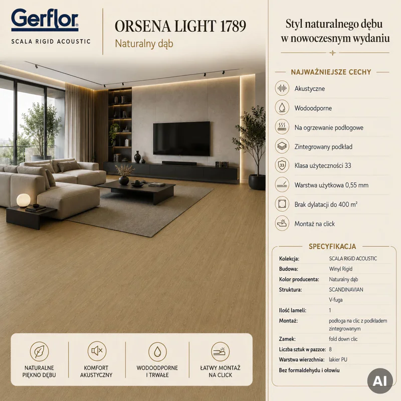 Panele winylowe Orsena Light Klasa 33 5.5 mm, 61411789 - 4