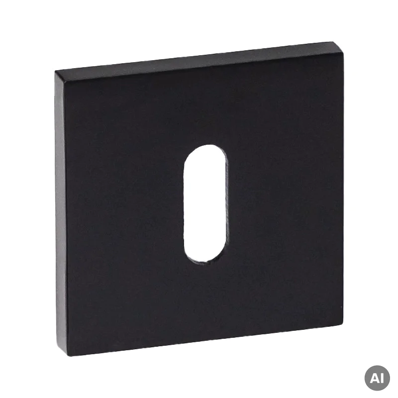 Rozeta kwadratowa VDS Paco Slim 6mm WK Czarna, 49-0618