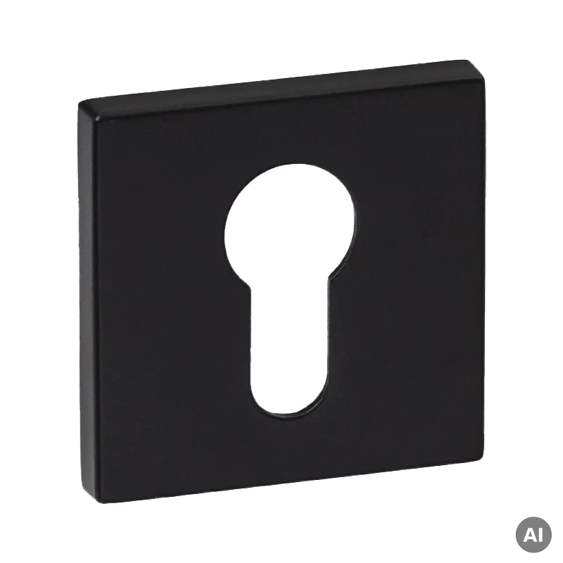 Rozeta kwadratowa VDS Paco Slim 6mm WB Czarna, 49-0619