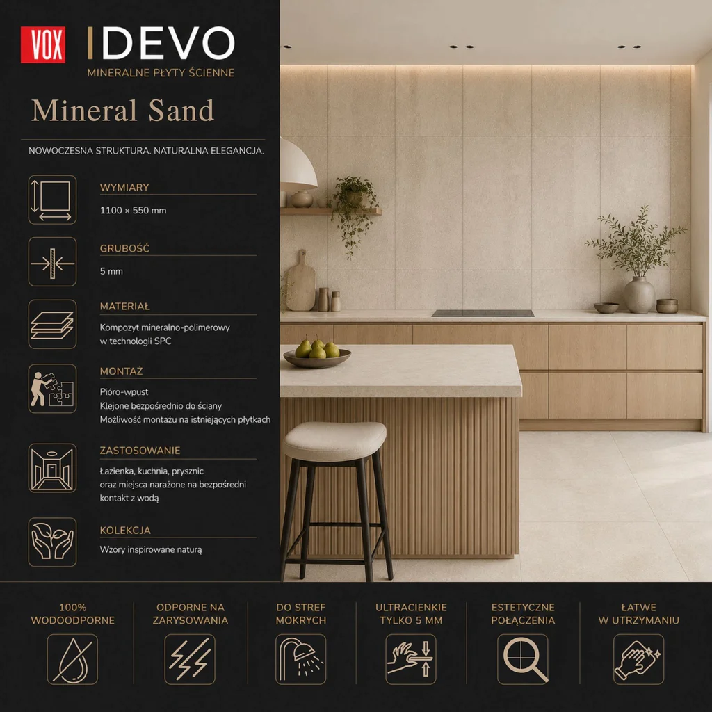 Panele ścienne Mineral Sand, 6071459OP