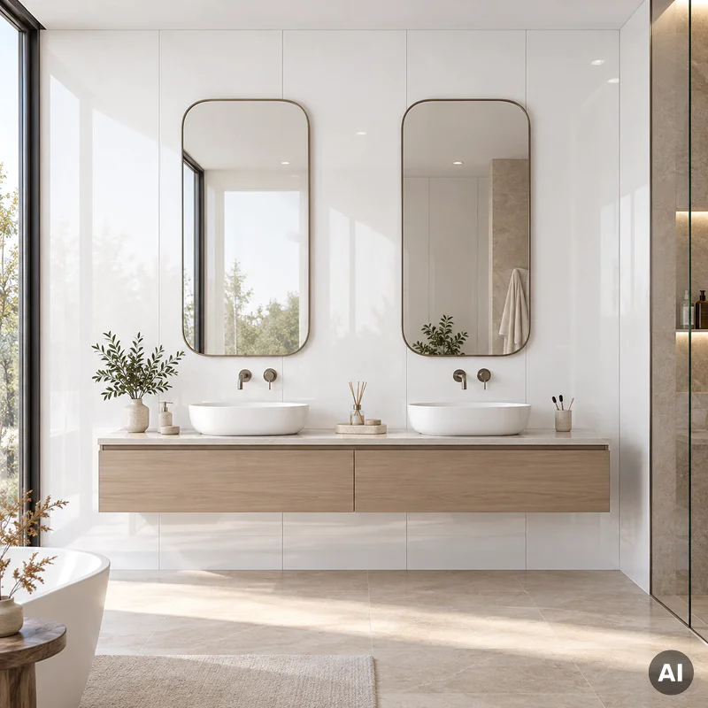 Panele ścienne SPC White 120X60 Gloss, 6073202