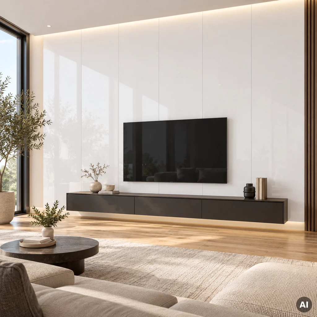 Panele ścienne SPC White 120X60 Gloss, 6073202