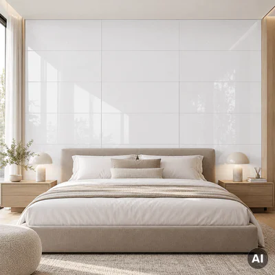 Panele ścienne SPC White 120X60 Gloss, 6073202