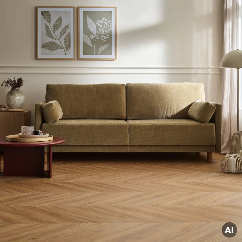 Panele winylowe ze zintegrowanym Dąb Arles Ciemny 6 mm Klas
