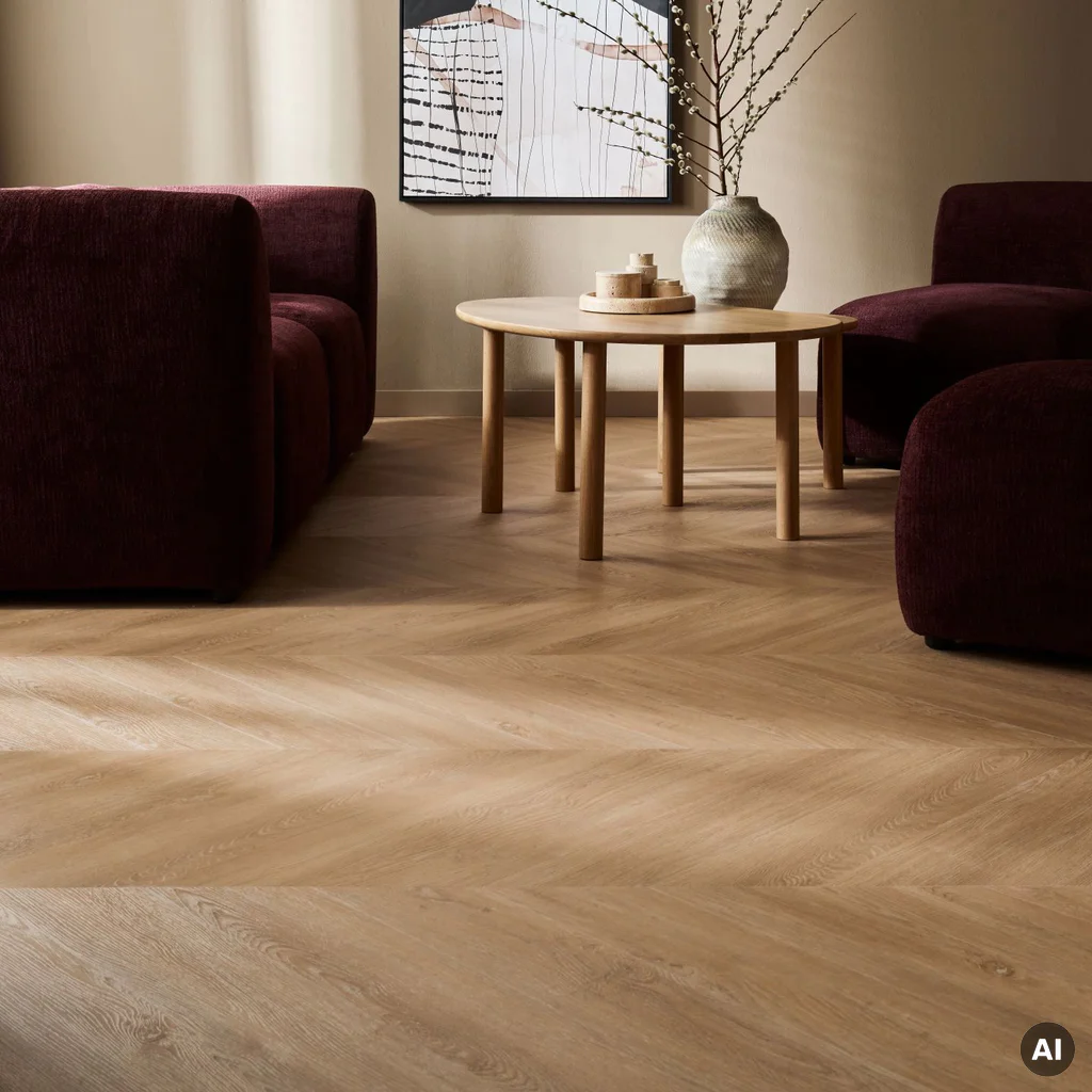 Panele winylowe ze zintegrowanym podkładem Dąb Grenoble Naturalny 6 mm Klasa 33, 6077615