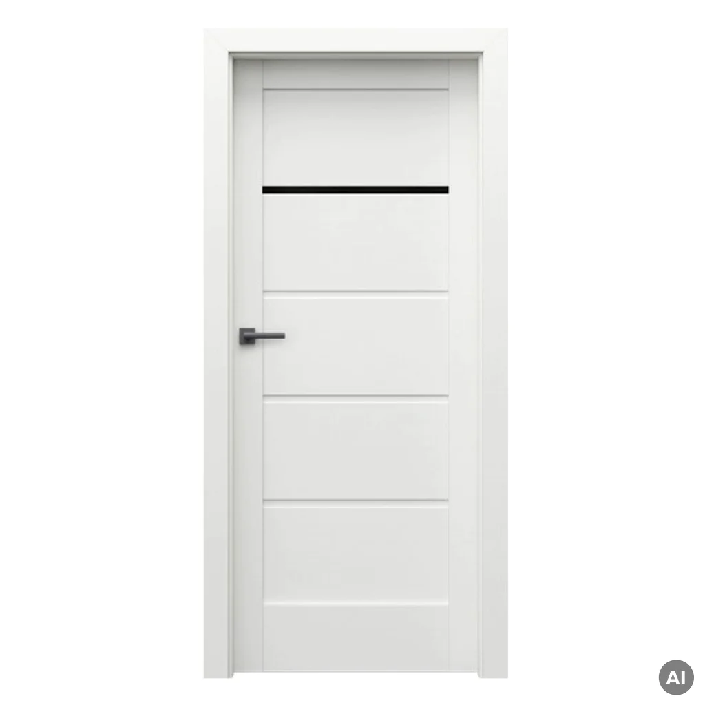 Drzwi Porta VERTE HOME model G.1 z czarną szybą