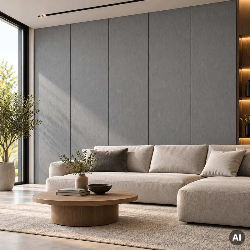 Panel ścienny dekoracyjny XL Brushed Steel 60 x 265 cm, 607