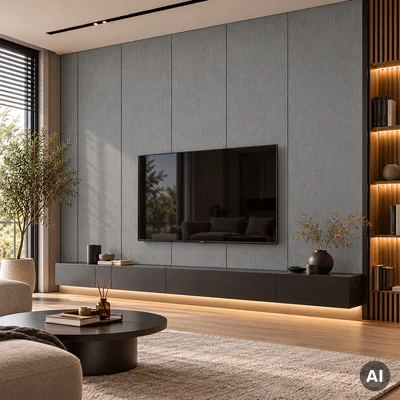 Panel ścienny dekoracyjny XL Brushed Steel 60 x 265 cm, 6073762