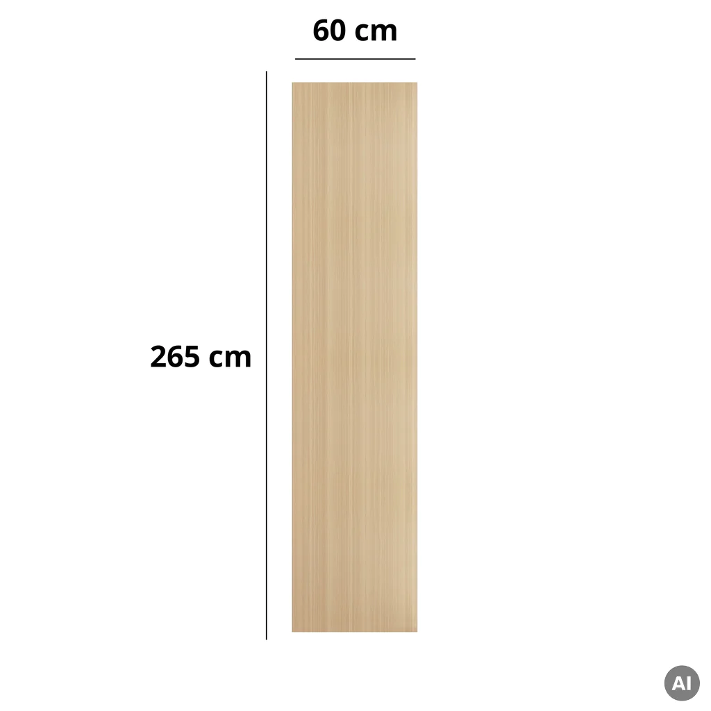 Panel ścienny dekoracyjny XL Harmony Wood 60 x 265 cm, 6073756