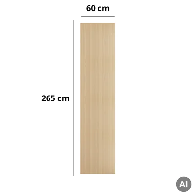 Panel ścienny dekoracyjny XL Harmony Wood 60 x 265 cm, 6073756