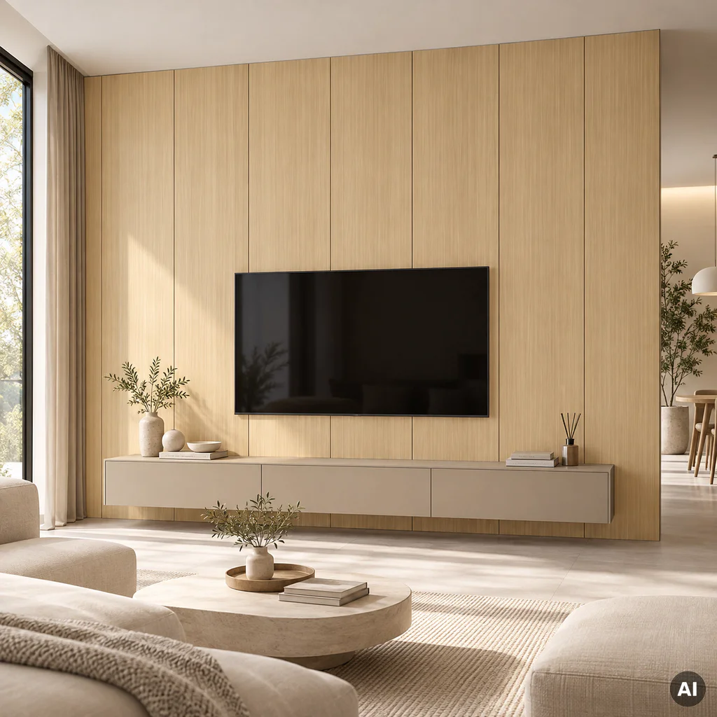 Panel ścienny dekoracyjny XL Harmony Wood 60 x 265 cm, 6073756