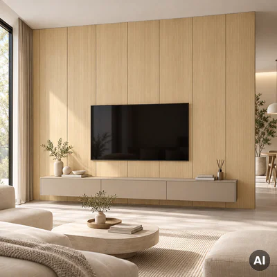Panel ścienny dekoracyjny XL Harmony Wood 60 x 265 cm, 6073756