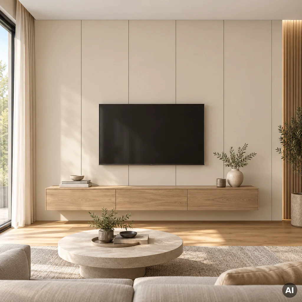 Panel ścienny dekoracyjny XL Satin Cream 60 x 265 cm, 6073760